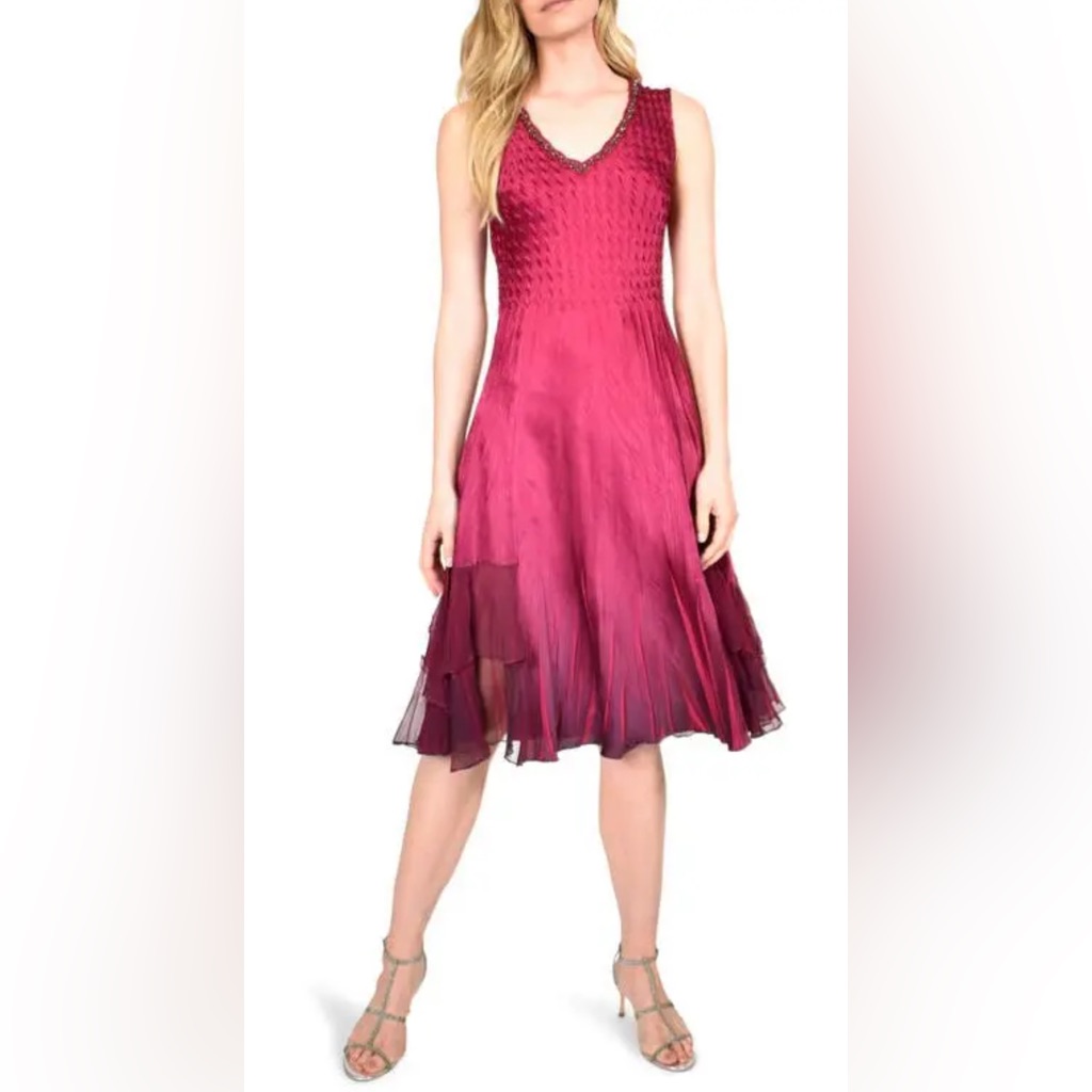 Komarov Elegant Sleeveless Red Dress